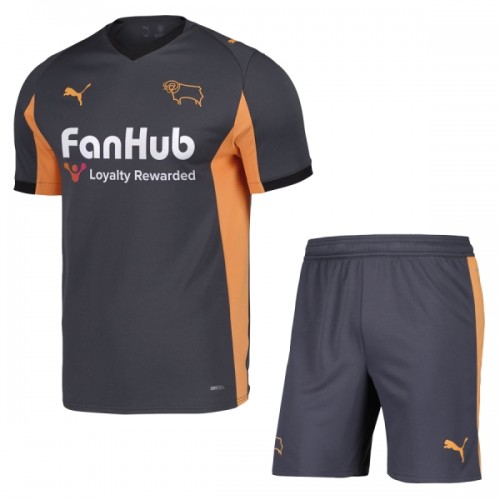 Virallinen Fanipaita + Shortsit Derby County Vieraspelipaita 2025-26 - Lasten Virallinen Fanipaita + Shortsit Derby County Vieraspelipaita 2025-26 - Lasten